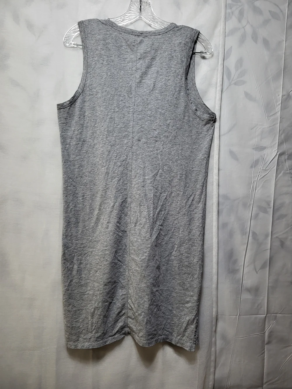 J. Crew Light Gray Sleeveless V-Neck Tee Dress